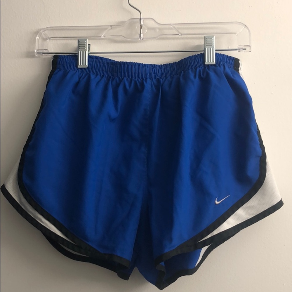 Blue Nike Dri-Fit running shorts